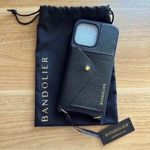 Bandolier iPhone 14 Pro Max wallet case in black